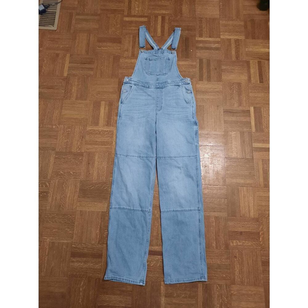 Hollister Ultra High Rise Vintage Straight Overalls Jeans Size S